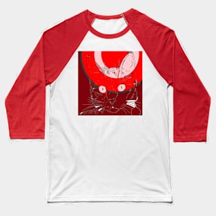 ART RED CAT Baseball T-Shirt